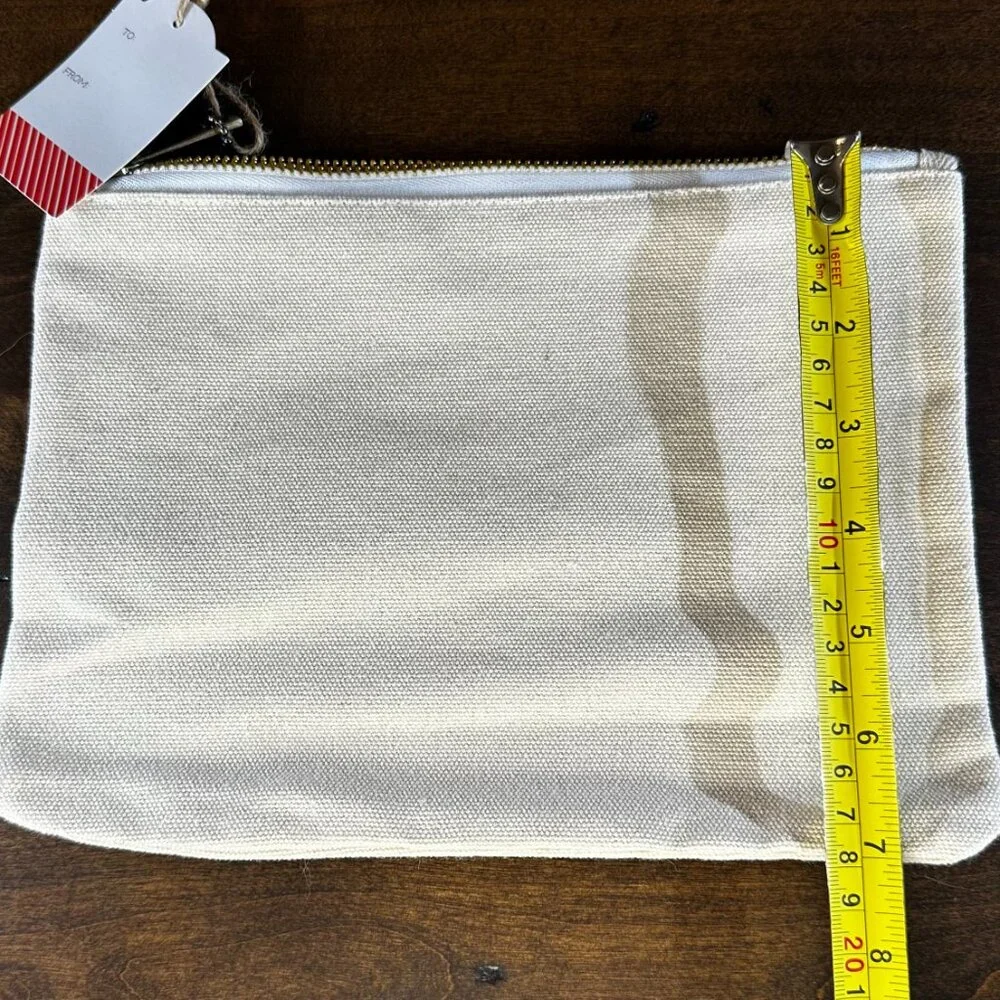 NWT - State Of Texas Makeup Bag/Zipper Pouch/Pencil Bag/Cosmetic Bag/Canvas Bag